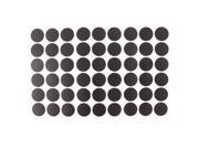 Home Cabinet Table Self adhesive Screw Hole Covers Caps Stickers Black 54 in 1
