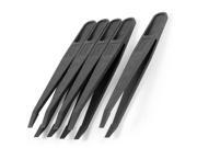 Black Plastic 3mm Point Tipped Straight Antistatic Tweezers 5 Pcs Black Plastic 3mm Point Tipped Straight Antistatic Tweezers 5 Pcs