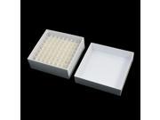Unique Bargains Cryovial Sample Vial Tubes Container 81 Positions White Paper Box Holer 1.8ml