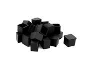 23 Pcs Black 27mmx27mm Square Table Foot Cover Protector Furniture Leg End Caps
