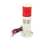 AC 220V Red Industry Signal Tower Warning Buzzer Light Lamp Bulb 90dB