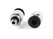 Unique Bargains 2 x Straight Through Quick Connect Pneumatic Fitting 4mm x 5mm Male Thread