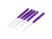 Unique Bargains 5 Pcs Purple Plastic Grip Tailor Sew Straight Tip Needle Sewing Pricker Awl Tool