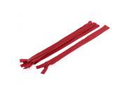 Unique Bargains 5 Pcs 12 inch Long Red Nylon Zippers Zips for Clothes