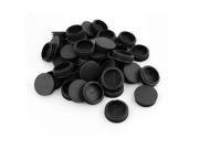 Unique Bargains 40 Pcs Plastic 47mm Diameter Round Tubing Tube Insert Caps Covers Black