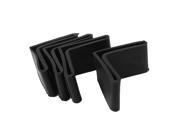 4 Pcs Household Office Triangle Sleeve L Shaped Chair Foot Pad Cover 52mmx52mm