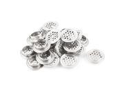 Unique Bargains 24 x Silver Tone Stainless Steel Cabinet Air Vent Louver Mesh Hole 25mm 1inch