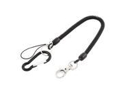 Metal Carabiner Hook Spring Coil Lanyard Keychain Strap w Lobster Clasp