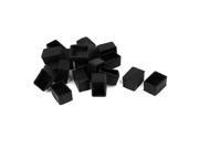20pcs Black Rubber Furniture Table Foot Leg Cover Pad Floor Protector 25mmx38mm