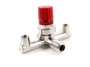 Silver Tone Metal Gas Pneumatic Pressure Valve Fitting 1 8 PT Famale Thread