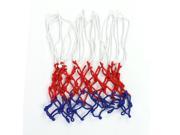 Unique Bargains 20 Long Durable Classic Nylon Basketball Net White Red 12 Loops