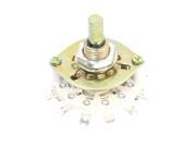 Unique Bargains 10mm Dia Panel Mounted Ceramic Rotary Switch 1P8T 1 Pole 8 Throw KCZ 1x8