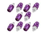 Unique Bargains Motorcycle Purple Round Head License Plate Frame Bolts Screw 10pcs