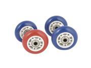 4 Pcs Blue Red Skating Shoes 608ZZ Bearing 70mm Diameter Inline Wheel Roller