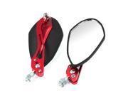 Unique Bargains 2 Pcs Motorbike Scooter Wide Angle Rearview Blind Spot Mirror Black Red