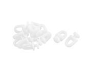 Unique Bargains Plastic Window Curtain Track Rail Carrier Glide Rollers White 23mm Height 12 Pcs