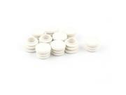 Unique Bargains 10 Pcs White Plastic Inserts Blanking End Cap Caps for Round Tube Pipe 5 8