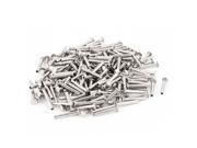 Unique Bargains 200 Pcs 3 32 x 5 8 Nickel Plated Fasteners Oval Head Semi Tubular Rivets