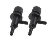 Aquarium Fish Tank 4.5mmx2.5mm Connector Air Control Valves Black 2 Pcs