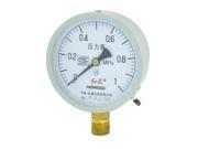 Round Metal 3.9 Dia Dial 0 1Mpa Measuring Pressure Gauge for Air Water