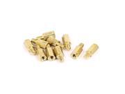 M4x10mm 6mm Male to Female Thread 0.7mm Pitch Brass Hex Standoff Spacer 10Pcs