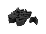 Unique Bargains 15 Pcs Triangle Shaped Furniture Table Corner Cushion Protector 25mmx25mm Black