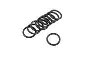Unique Bargains 10 Pcs 27mm External Dia 3.1mm Thickness Rubber Oil Seal O Ring Gaskets Black