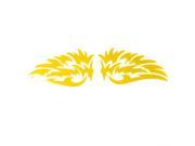 Unique Bargains Yellow Wings Design Reflctive Decal Sticker for Auto Vehicle