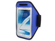 Outdoor Running Jogging Gym Armband Pouch Case Cover Holder Blue for Note 2 3