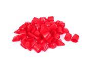 100pcs 30mm Inner Dia Red PVC Round Tip Insulating End Caps Sleeving Protector