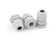 Unique Bargains 3 Pcs Water Proof PG9 Plastic Cable Glands Fasteners White