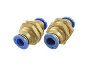 2pcs 20mm Male Thread 10mm OD Tube Push In Quick Couplers