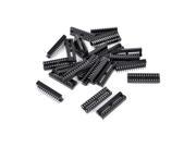 Unique Bargains 25 Pcs 2.54mm PCB Board 2 Row 28 Pin DIP Solder Type IC Socket Adapter