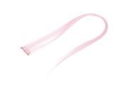 Unique Bargains Costume Play Pink Straight Hair Clip Wig Hairpiece Oranment 22 for Ladies