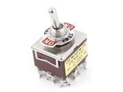 AC 250V 15A 380V 10A 9 Terminal ON OFF ON 3 Position 3PDT Toggle Switch