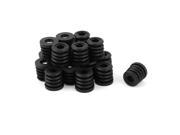 Unique Bargains Furniture 7mmx25mm Screw Type Round Threaded Tubing Insert Caps Covers 20 Pcs