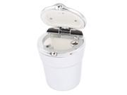 Portable Cylinder Shaped Smokeless Ashtray for Car Silver Tone