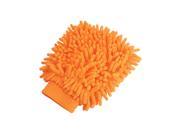 Home Auto Orange Single Side Soft Microfiber Mitt Glove Cleaner