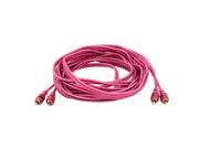 Unique Bargains 15Ft Car Audio Male 2 RCA to RCA Extension Cable Wire Red