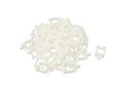 50Pcs Plastic 11mm Push in Cable Clamp Holder Fastener White