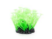 Unique Bargains Green Silicone Aquatic Coral Flower Plant Ornament 4 Height For Fish Tank
