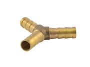 Unique Bargains Air Pneumatic 8mm to 8mm Y Design Brass Quick Joint Fittings Gold Tone