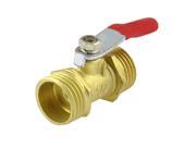 Unique Bargains Pneumatic Fitting 1 2 PT 21mm Male Thread Pipe Connector Ball Valve