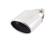 Unique Bargains Auto Vehicles 2.4 Inlet Silver Tone Polished Exhaust Resonator Muffler
