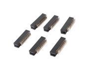 Unique Bargains 6 Pcs 2x12 Pin 24P 90 Degree PCB Mounting Connector Cable IDC Pin Headers