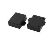 2pcs 62x50x23mm Rectangular Plastic Enclosure Case Junction Box Black