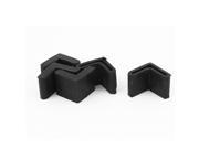 Rubber Triangle Furniture Leg Foot Protection Pad 25mmx25mm 5Pcs Black