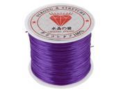 Unique Bargains Stretchy Crystal Beading String Cord Thread Jewelry Craft Line Purple 60M