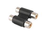 Unique Bargains Dual Female to Female AV RCA Cable Extension Coupler Adapter
