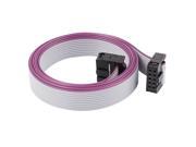 Unique Bargains 2.54mm Pitch 10Pin F F IDC Connector Motherboard Flat Ribbon Cable Wire 118cm